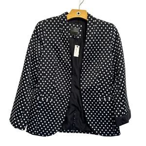 NWT The Limited Navy Polka Dot Blazer Small Career Capsule Wardrobe Old Money‎